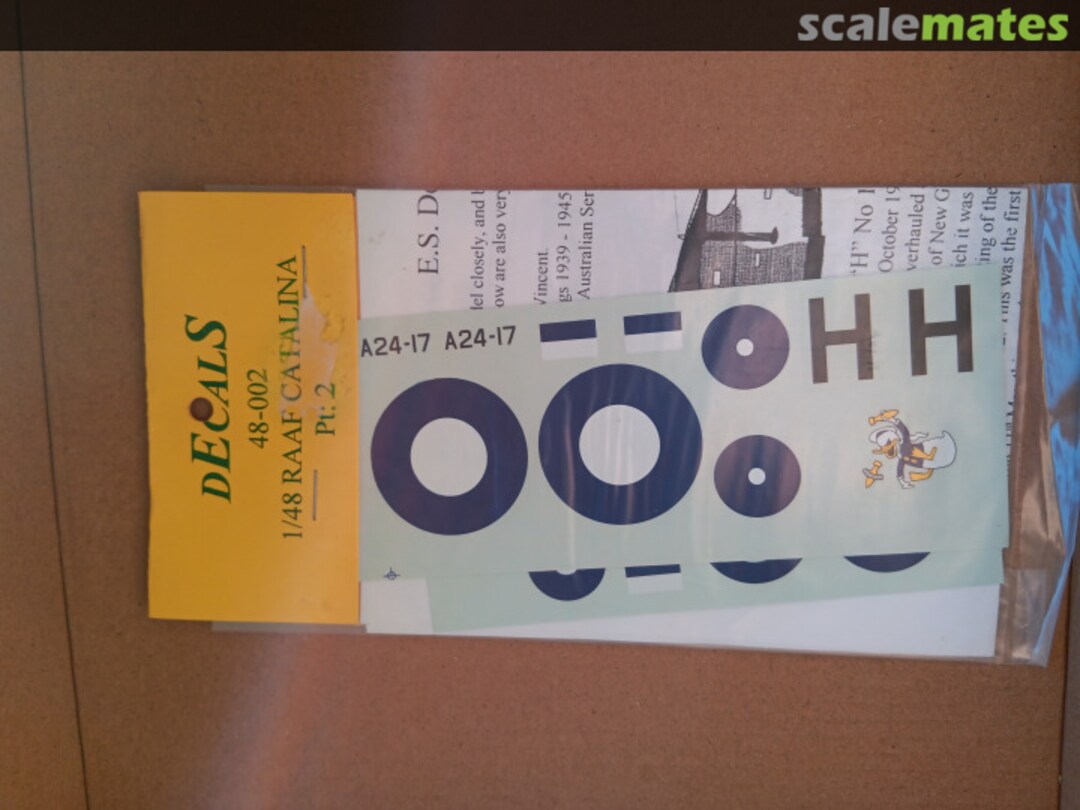Boxart RAAF Catalina's Part 2 48-002 ES Decals