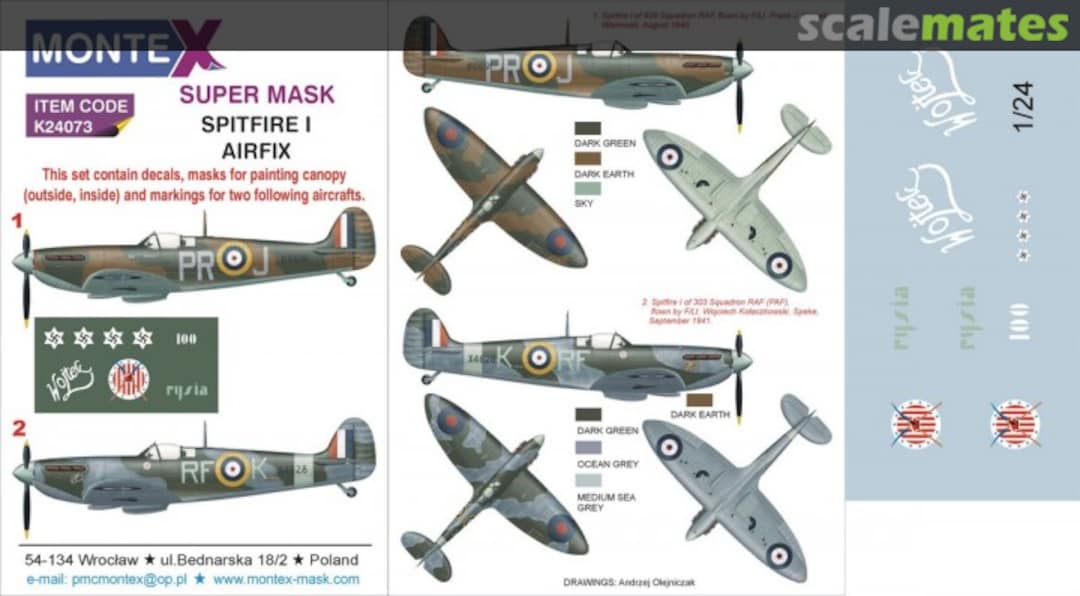 Boxart Spitfire Mk I K24073 Montex Boxart Spitfire Mk I K24073 Montex