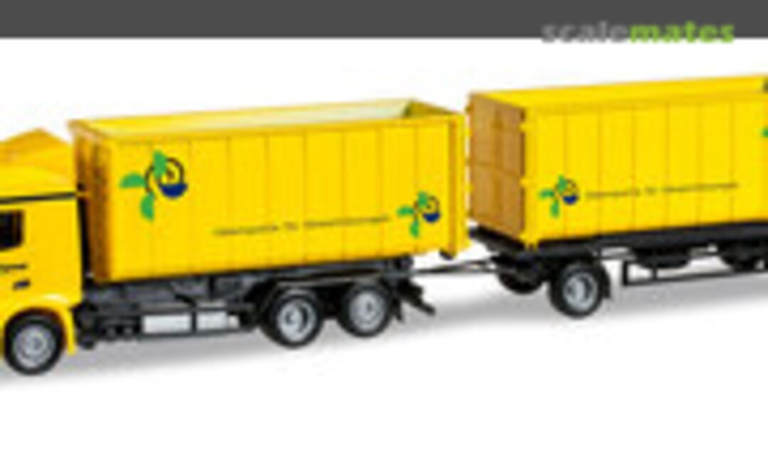 1:87 Mercedes-Benz Actros Streamspace Abrollmulden-Hängerzug &quot;Hofmann denkt&quot; (Herpa 304580)