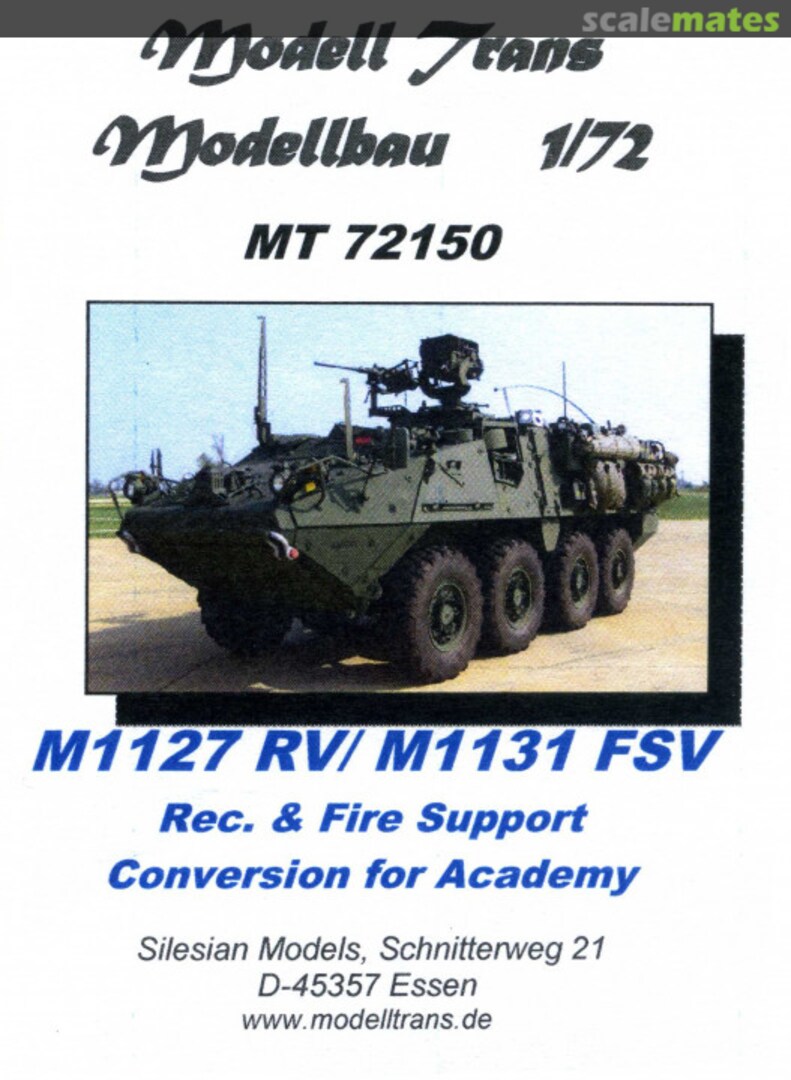 Boxart M1127 RV / M1131 FSV MT72150 Modell Trans Modellbau Boxart M1127 RV / M1131 FSV MT72150 Modell Trans Modellbau