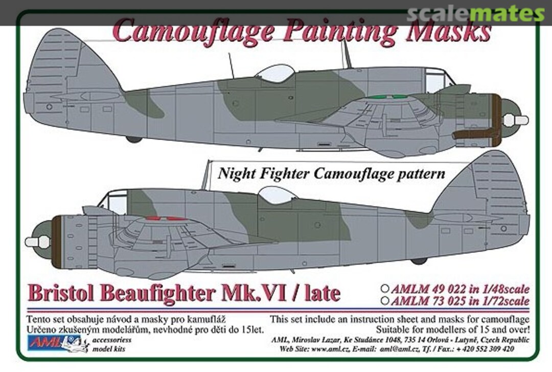 Boxart Bristol Beaufighter Mk.VI / Late - Night Fighter Camouf AMLM73025 AML Boxart Bristol Beaufighter Mk.VI / Late - Night Fighter Camouf AMLM73025 AML