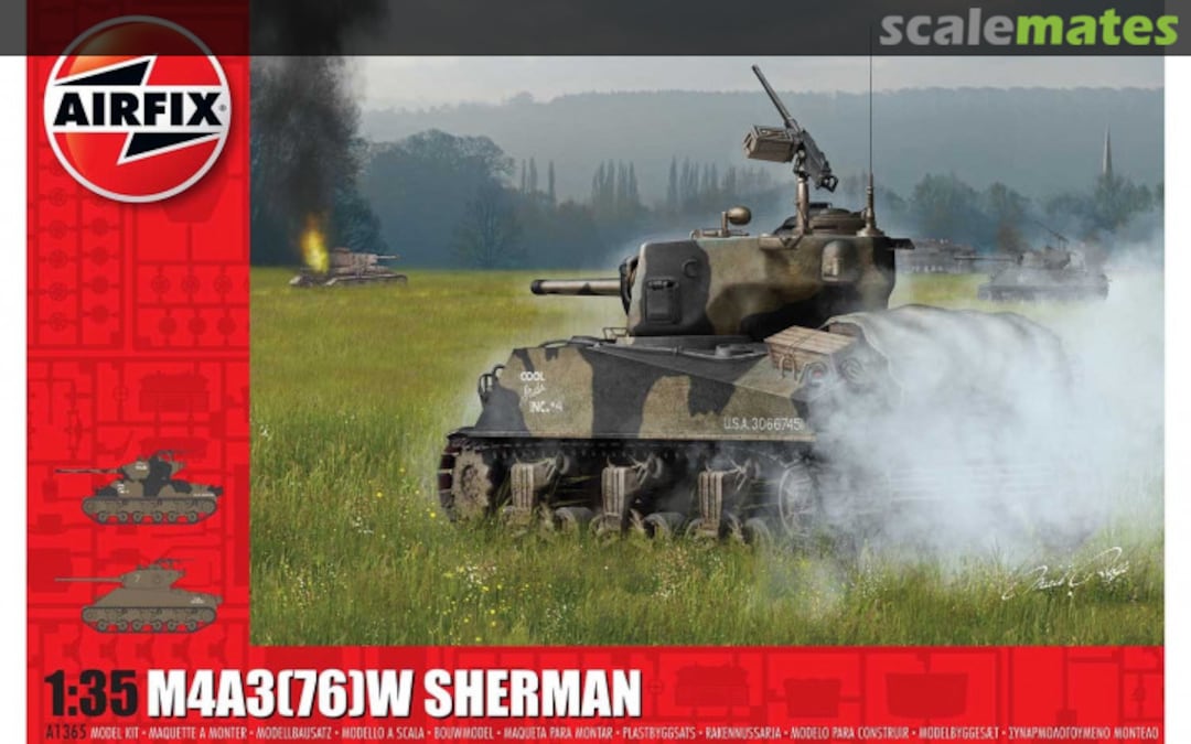 Boxart M4A3(76)W Sherman A1365 Airfix