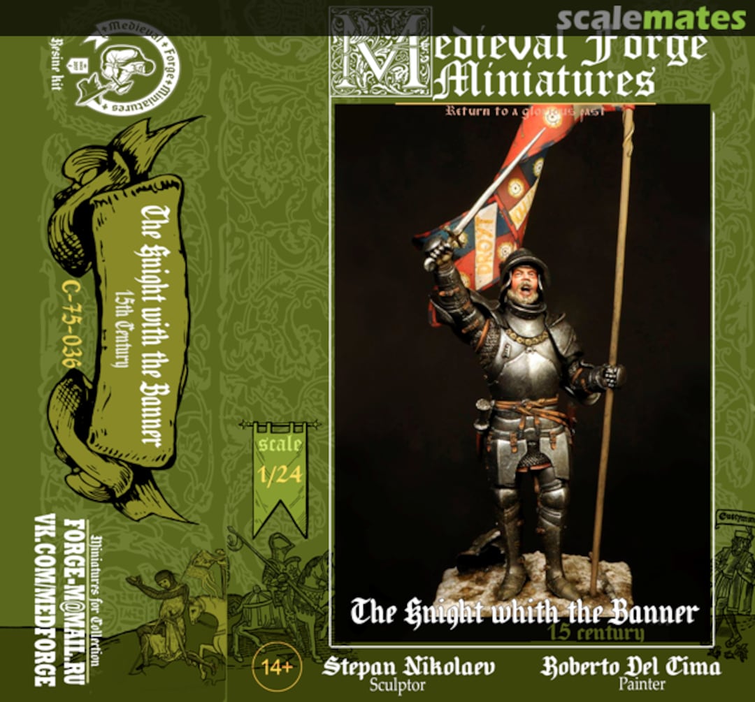 Boxart The knight with the Banner C-75-036 Medieval Forge Miniatures
