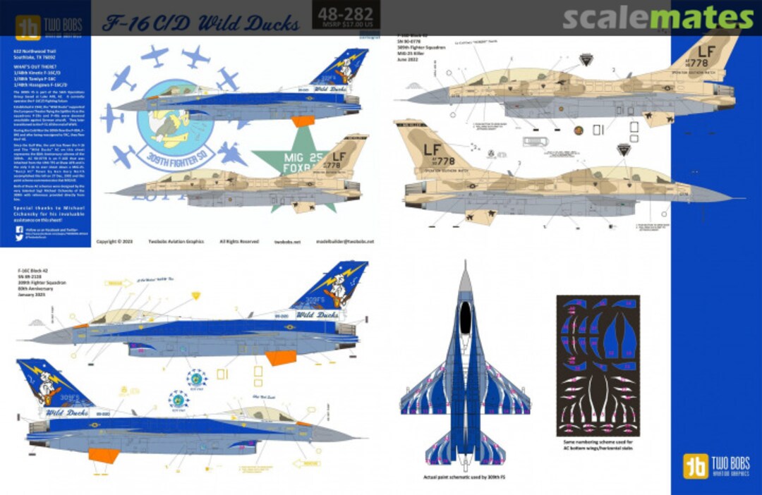 Boxart F-16C/D Wild Ducks 48-282 TwoBobs Aviation Graphics Boxart F-16C/D Wild Ducks 48-282 TwoBobs Aviation Graphics