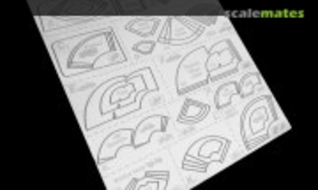 1:35 Mask Cutting Metal Mat to create wiper action on dusty windshields (Alexen Model FG-AJ0031) FG-AJ0031