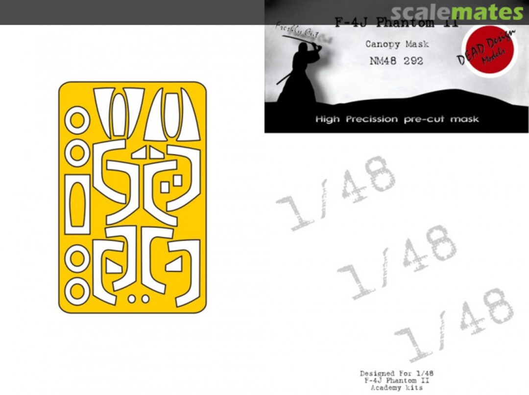 Boxart F-4J Phantom II Canopy Mask NM48292 DEAD Design Models