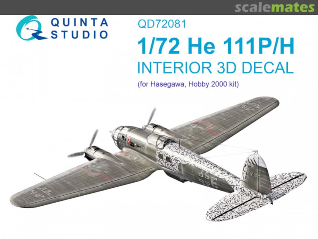 Boxart He 111 P/H interior 3D decals QD72081 Quinta Studio Boxart He 111 P/H interior 3D decals QD72081 Quinta Studio