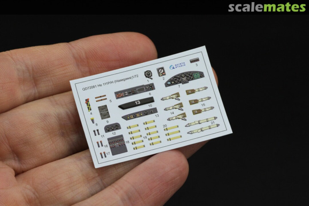 Contents He 111 P/H interior 3D decals QD72081 Quinta Studio Contents He 111 P/H interior 3D decals QD72081 Quinta Studio