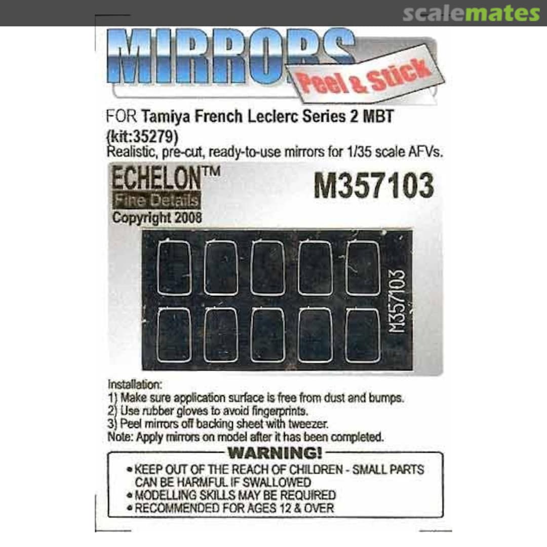 Boxart French Leclerc Series 2 MBT Mirrors M357103 Echelon Fine Details Boxart French Leclerc Series 2 MBT Mirrors M357103 Echelon Fine Details