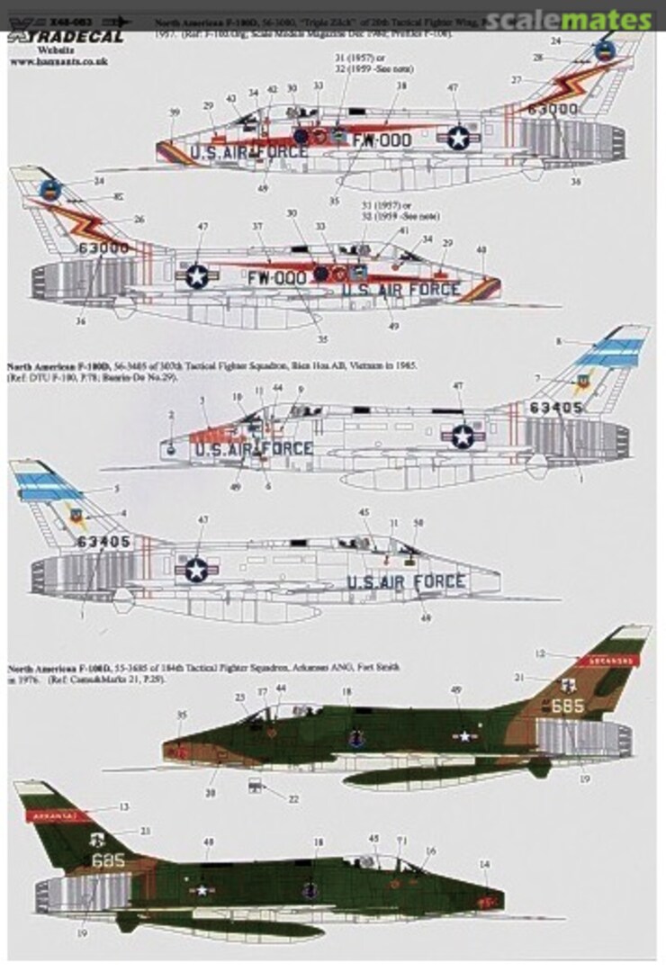 Boxart F-100D Super Sabre Pt 1 20TFW / 307TFS AR ANG X48-083 Xtradecal Boxart F-100D Super Sabre Pt 1 20TFW / 307TFS AR ANG X48-083 Xtradecal