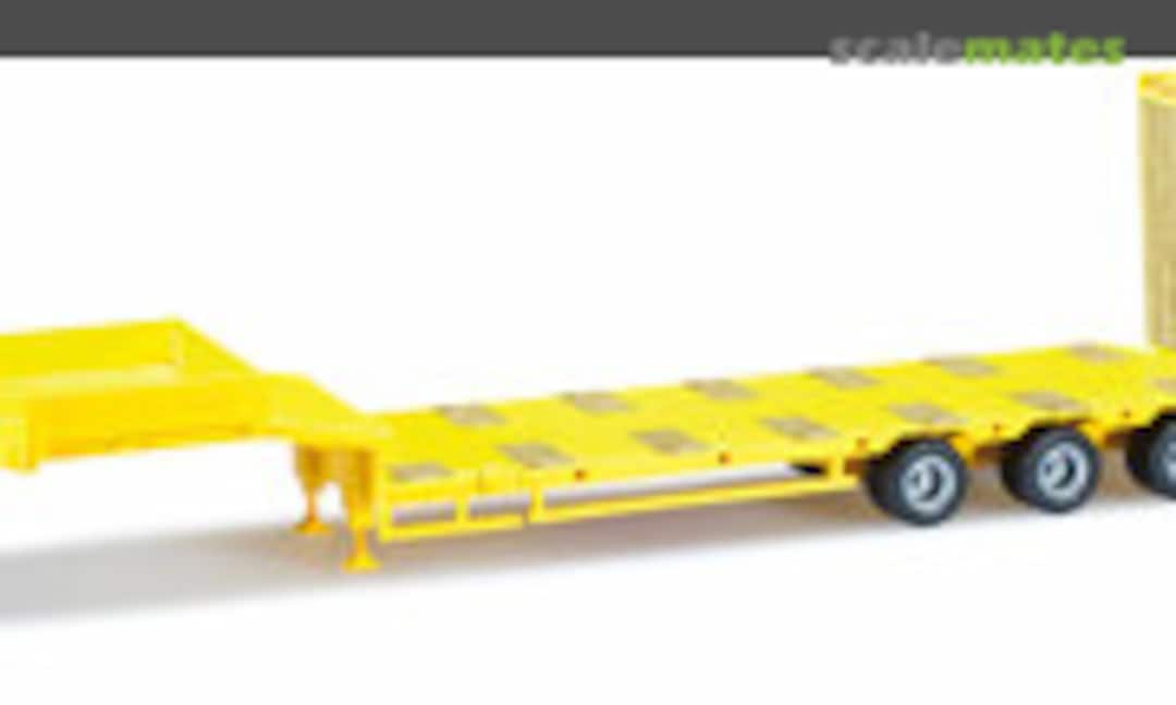 1:87 Goldhofer low boy trailer 3-axle with assembled chutes, traffic yellow (Herpa 076371-002)