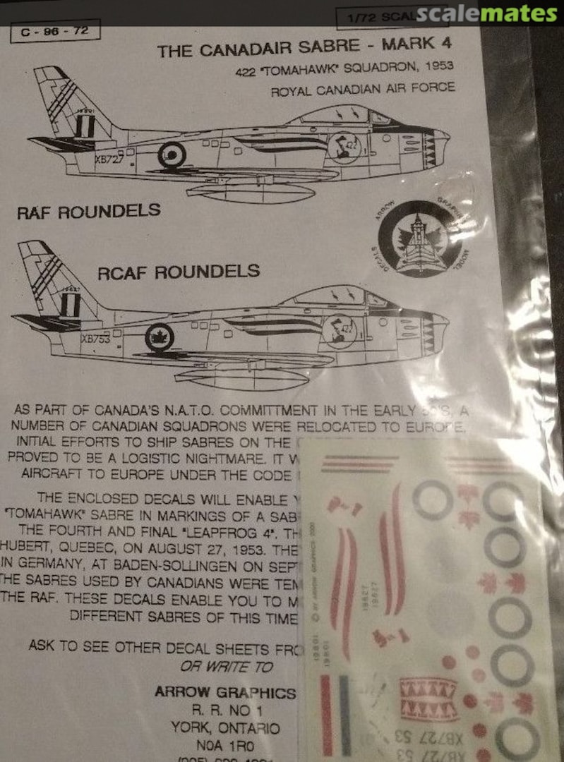 Boxart Canadair Sabre - Mark 4 C-96-72 Arrow Graphics Boxart Canadair Sabre - Mark 4 C-96-72 Arrow Graphics
