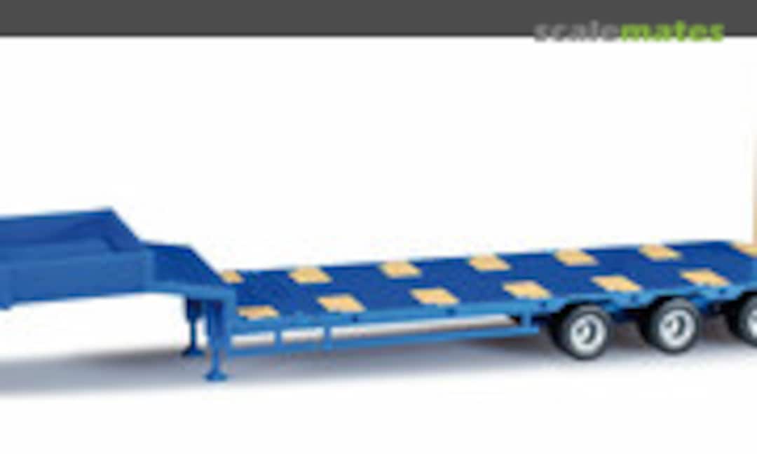 1:87 Goldhofer low boy trailer 3-axle with assembled chutes, gentian blue (Herpa 076371-003)