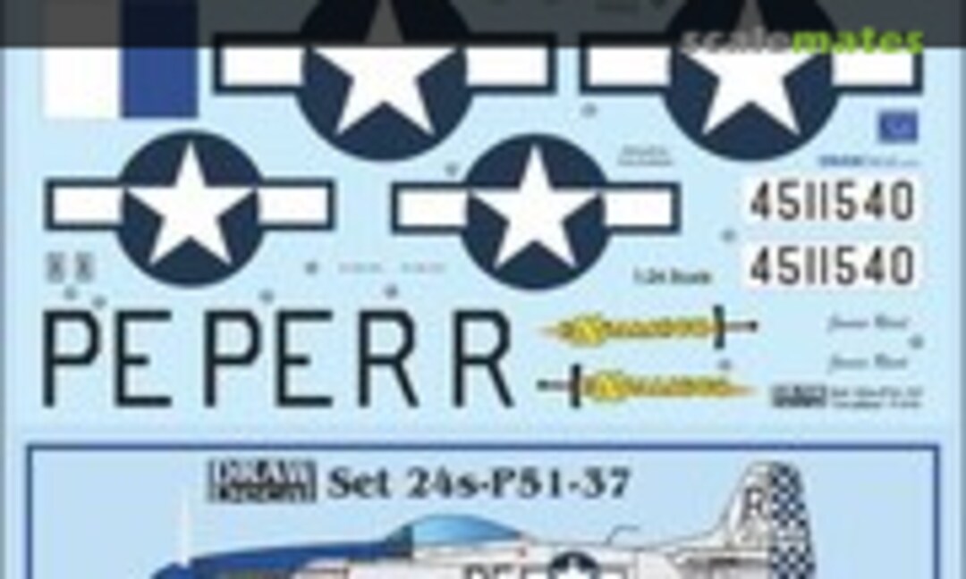 1:24 P-51D "Excalibur" (Draw Decal 24-P51-37) 24-P51-37