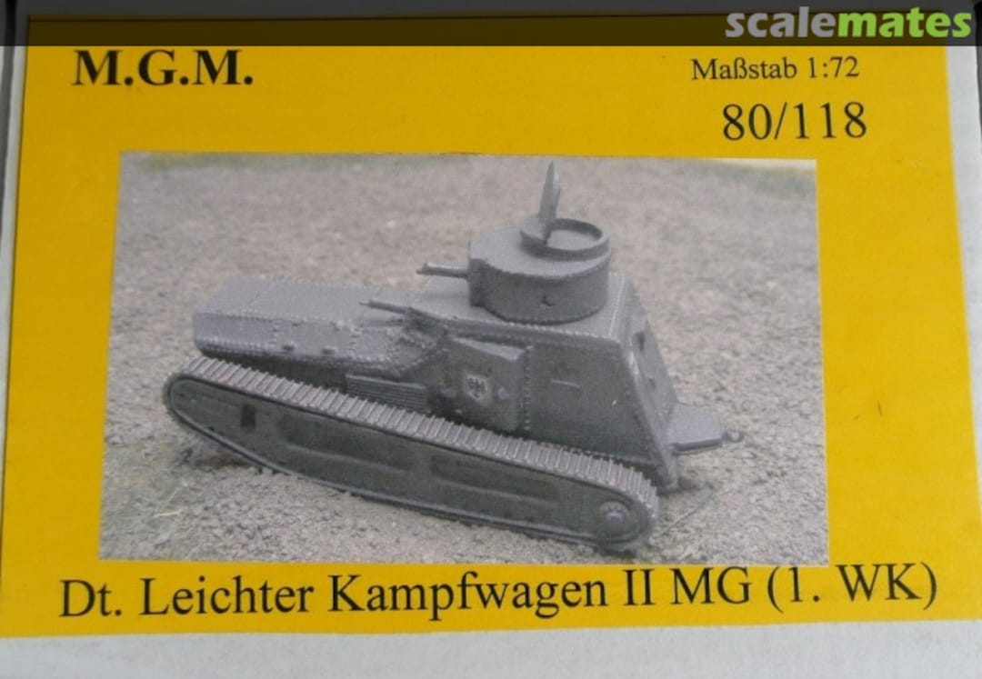Boxart Dt. Leichter Kampfwagen II MG 80/118 M.G.M. Boxart Dt. Leichter Kampfwagen II MG 80/118 M.G.M.