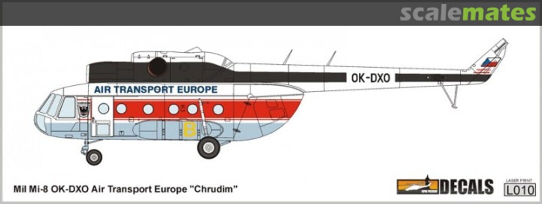 Boxart Mil Mi-8 OK-DXO Air Transport Europe "Chrudim" L010 KPM Prešov Boxart Mil Mi-8 OK-DXO Air Transport Europe "Chrudim" L010 KPM Prešov