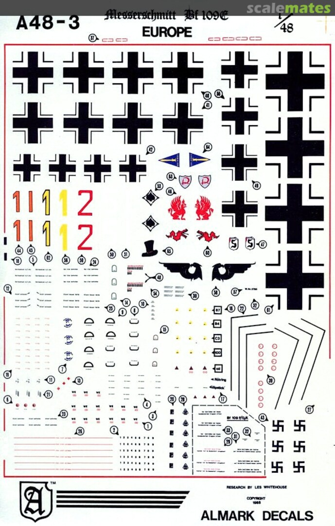 Boxart Messerschmitt Bf 109E A48-3 Almark Decals Boxart Messerschmitt Bf 109E A48-3 Almark Decals