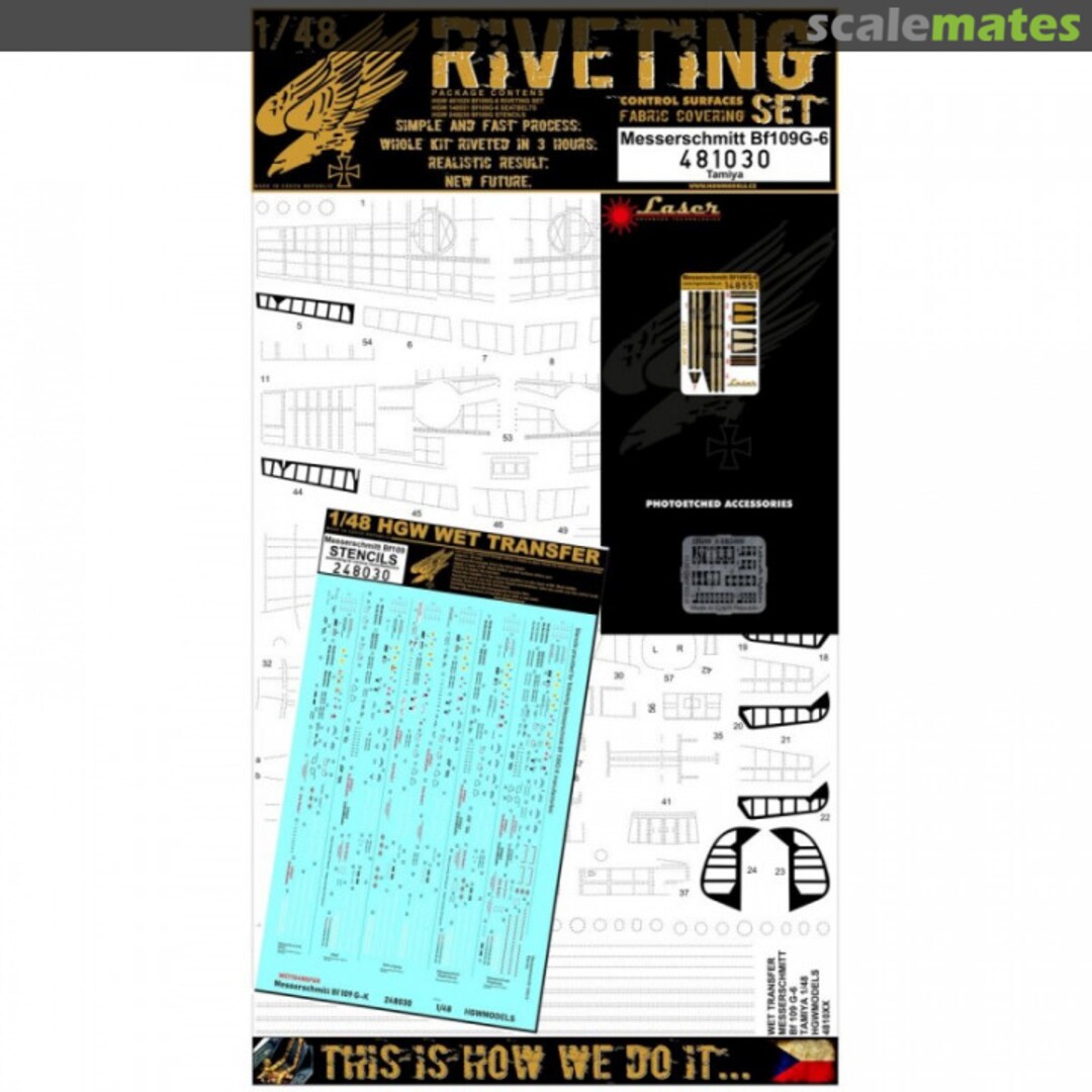 Boxart Messerschmitt Bf109G-6 - RIVETING SET - Tamiya - 481030 HGW Models Boxart Messerschmitt Bf109G-6 - RIVETING SET - Tamiya - 481030 HGW Models