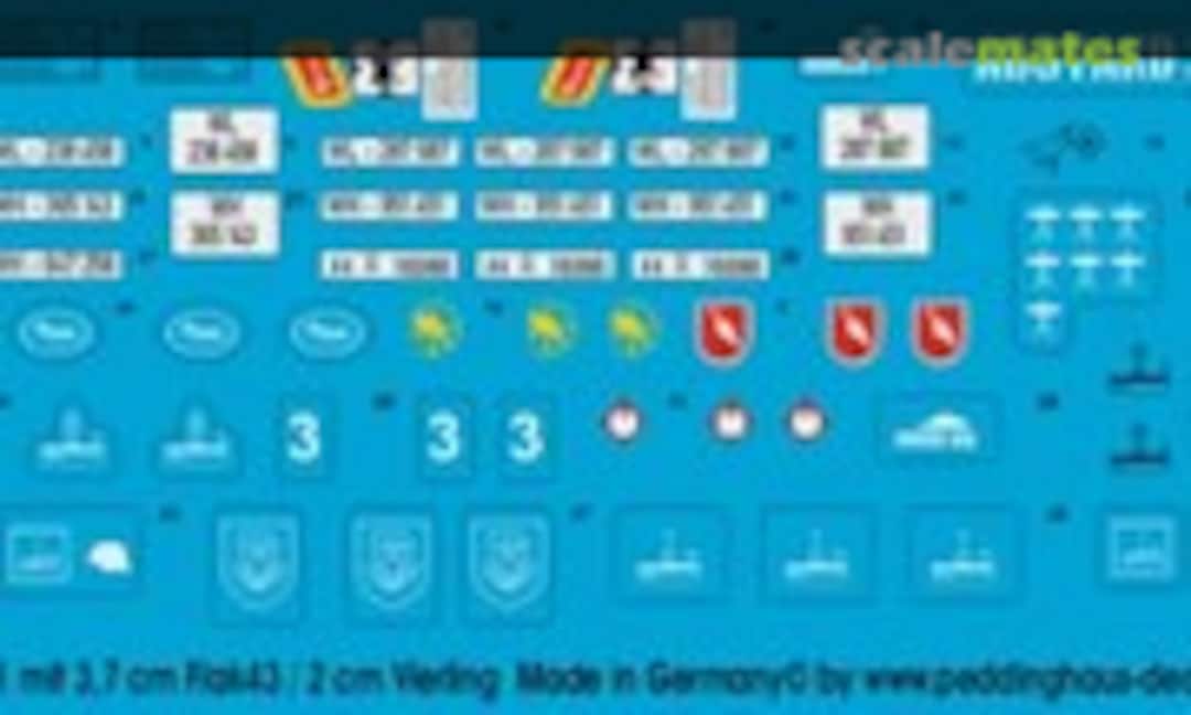 1:35 Sd.Kfz 7/1 8 ton Zugmaschine gepanzert und ungepanzert mit 3,7 Flak 43 und 2cm Vierling (Peddinghaus-Decals EP 2691) EP 2691