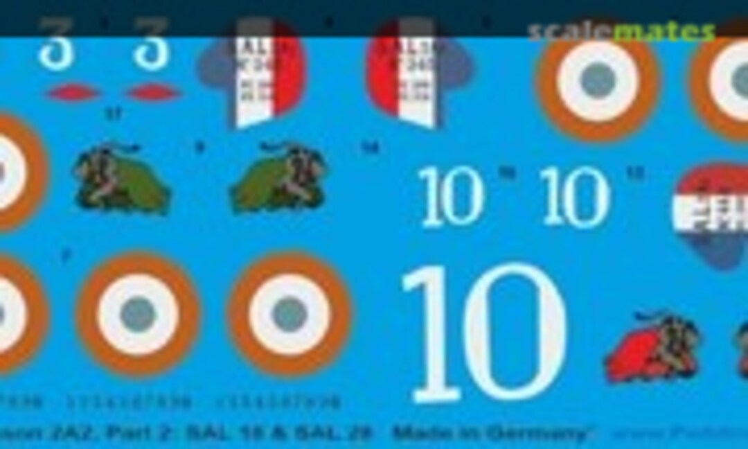 1:72 French Salmson 2A2, Part 2: SAL 18 & SAL 28 (Peddinghaus-Decals 72 4083) 72 4083