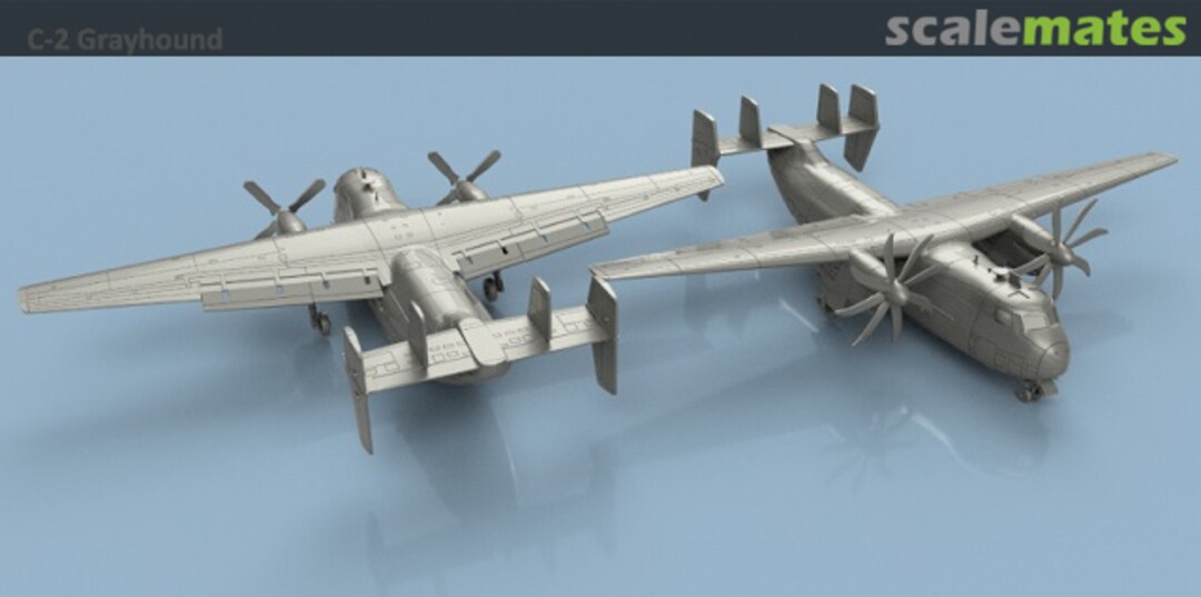 Boxart Grumman C-2 Greyhound unfolded wings (2 planes) 3D400118 L'Arsenal