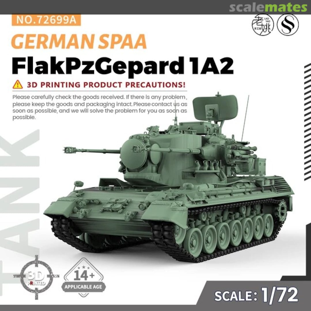 Boxart FlakPzGepard 1A2 Track A 72699A SSMODEL