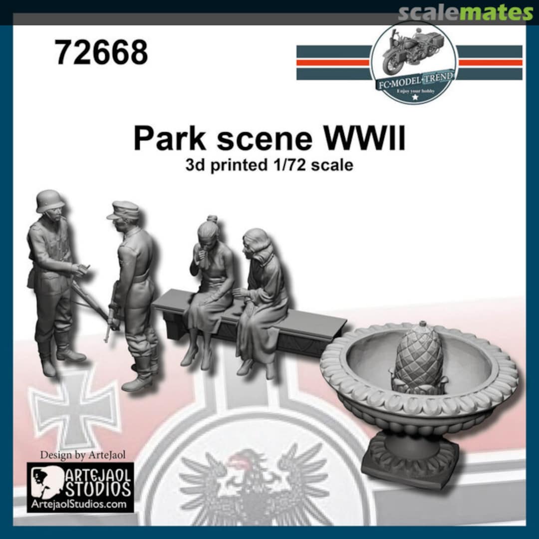 Boxart Park scene WWII 72668 FC Model Trend Boxart Park scene WWII 72668 FC Model Trend