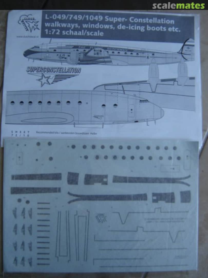 Boxart L-049/749/1049 Super- Constellation walkways, windows, de-icing boots etc. 72/10 Cloud Master Boxart L-049/749/1049 Super- Constellation walkways, windows, de-icing boots etc. 72/10 Cloud Master
