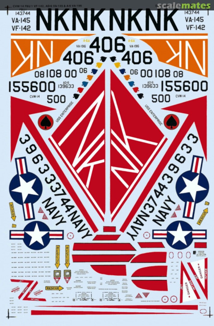 Boxart CVW-14 F8U-1, AD-6 & A-6 48-273 Microscale