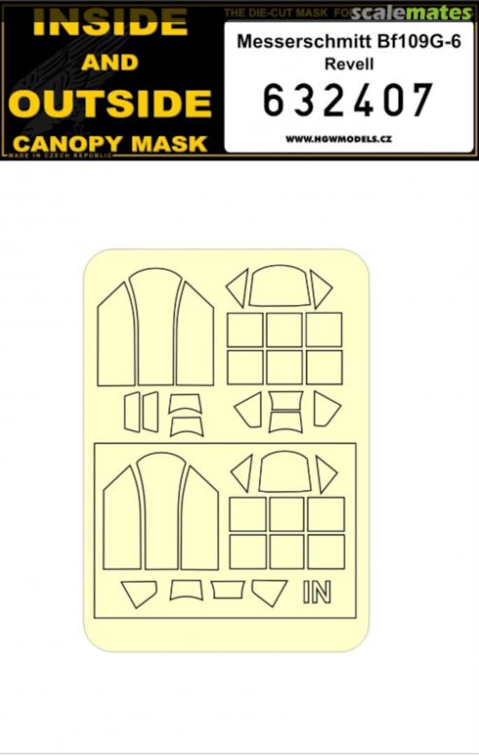Boxart Bf109G-6 - Masks - Revell - 632407 HGW Models Boxart Bf109G-6 - Masks - Revell - 632407 HGW Models