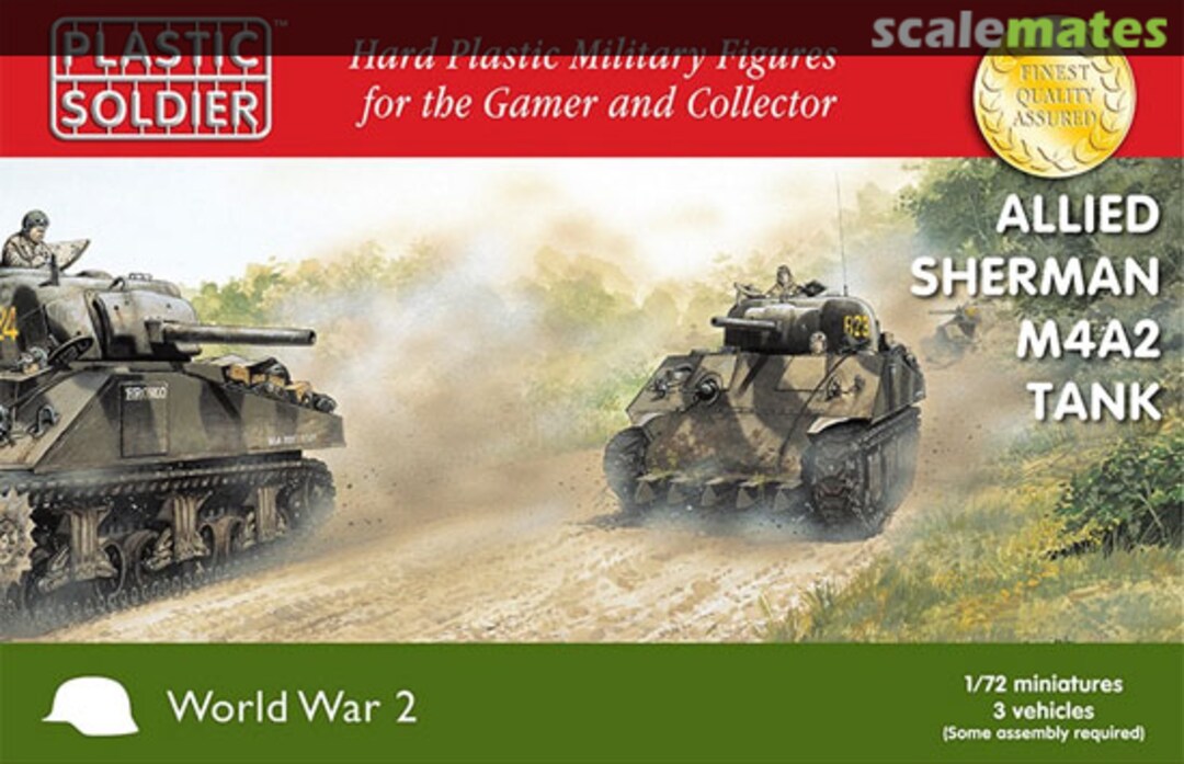 Boxart Allied Sherman M4A2 Tank WW2V20034 Plastic Soldier Boxart Allied Sherman M4A2 Tank WW2V20034 Plastic Soldier