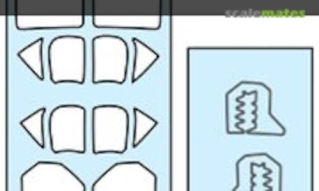 1:72 Ka-52 Die-cut mask for painting canopy frame and simulating pyrotechnic cord (AK Hobby MS720001) MS720001