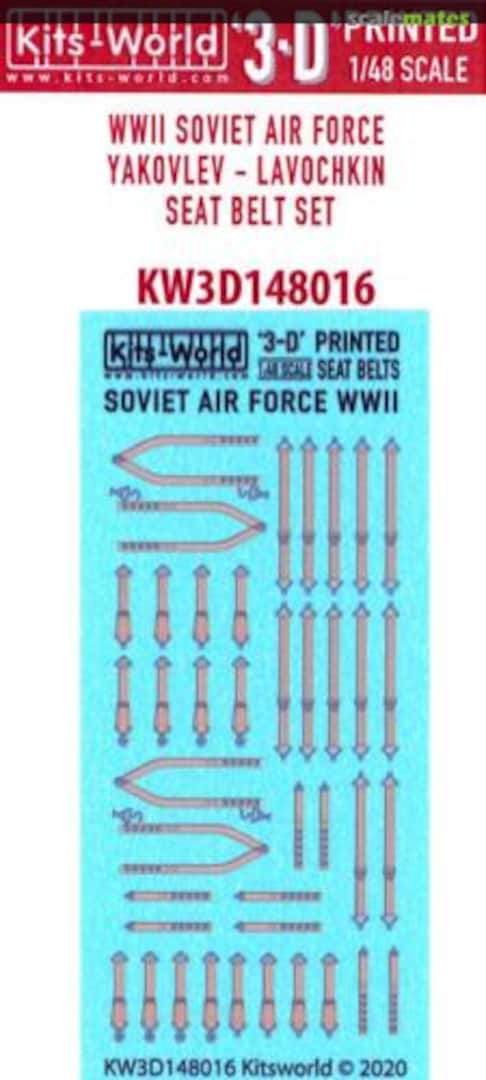 Boxart Yakovlev - Lavochkin Seat Belt Set KW3D148016 Kits-World Boxart Yakovlev - Lavochkin Seat Belt Set KW3D148016 Kits-World