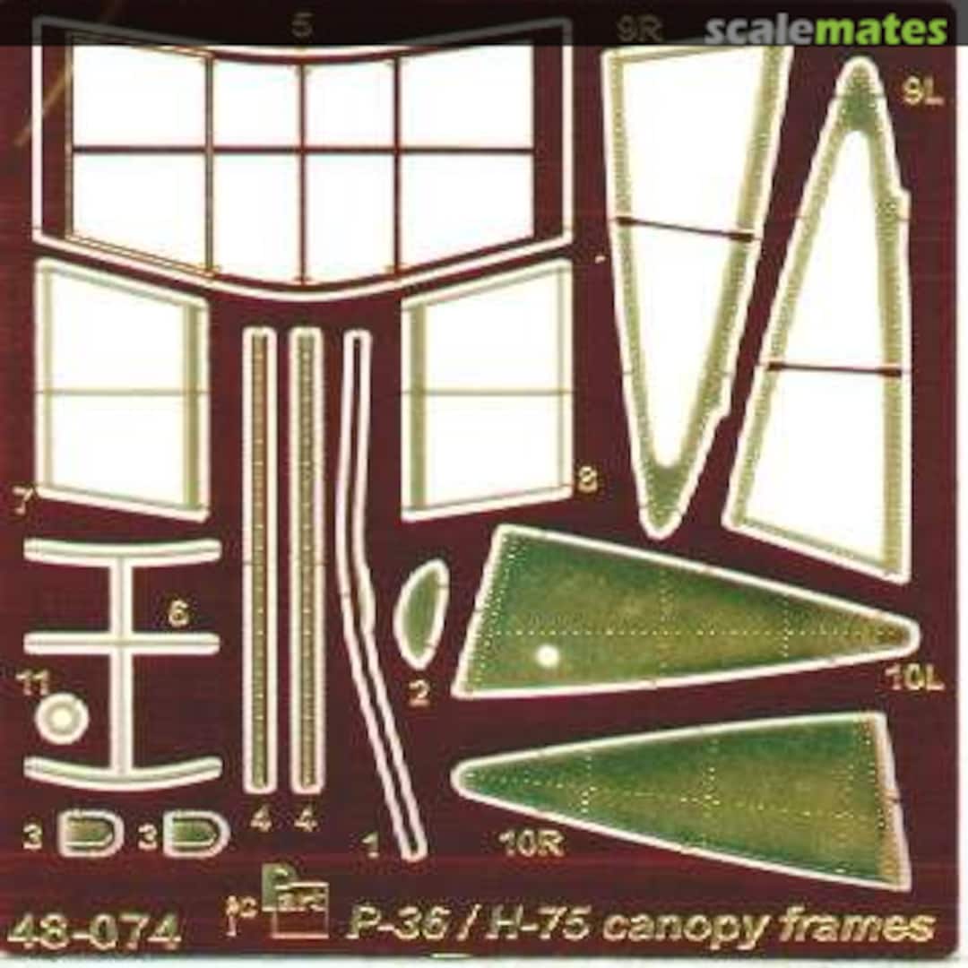 Boxart P-36/H-75-canopy frames S48-074 Part Boxart P-36/H-75-canopy frames S48-074 Part
