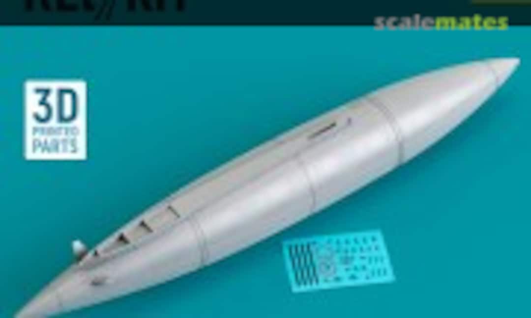 1:32 F-4 Phantom II early 600 gallon fuel tanks (nestable) with pylon (1 pcs) (3D Printed) (ResKit RSU32-0119) RSU32-0119