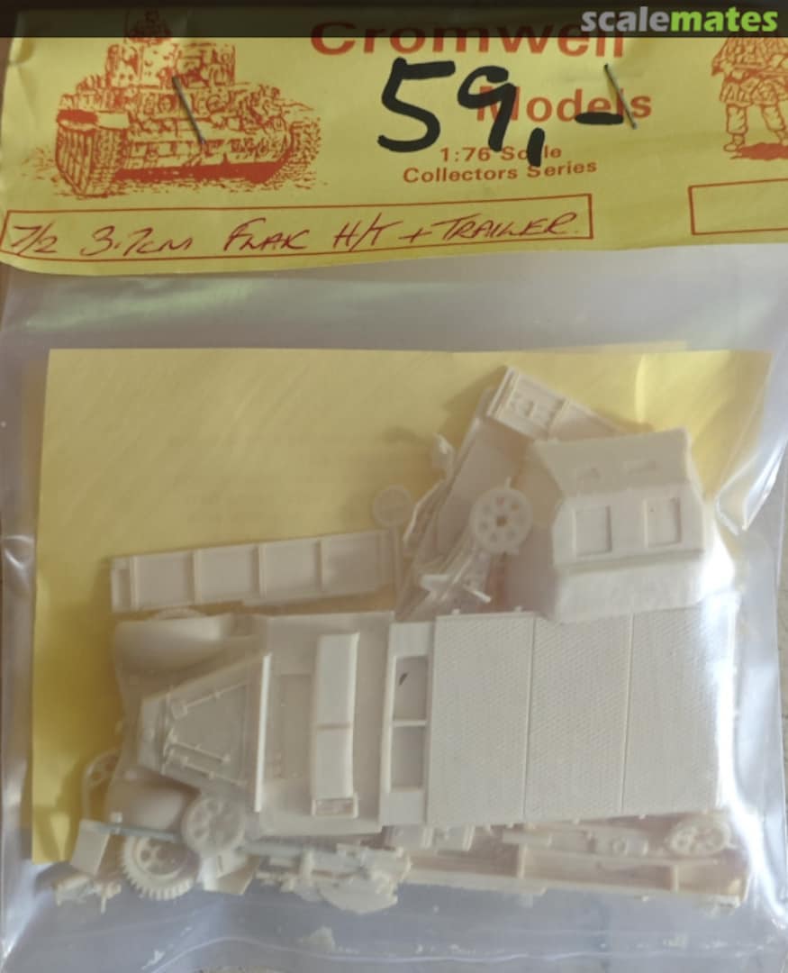 Boxart SDKFZ 7/2 3,7cm Flak H/T + Trailer G49 Cromwell Models Boxart SDKFZ 7/2 3,7cm Flak H/T + Trailer G49 Cromwell Models