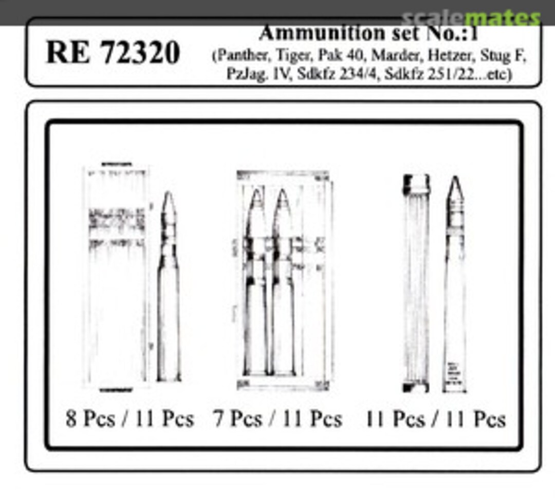 Boxart Ammunition Set No.:1 72320 Attack Hobby Kits