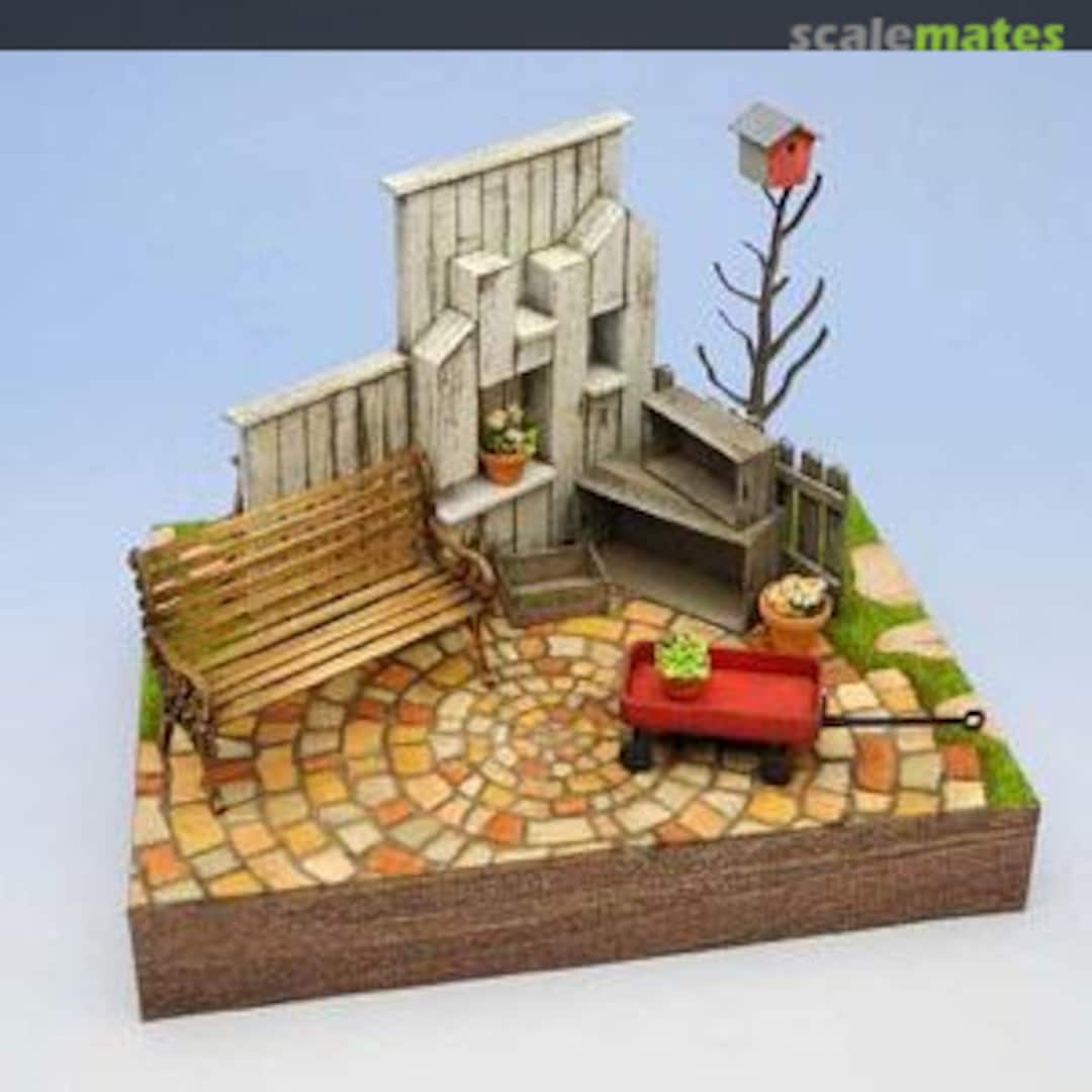 Boxart Garden B w/Terra Cotta Tile SS-024 Doozy ! Modelworks