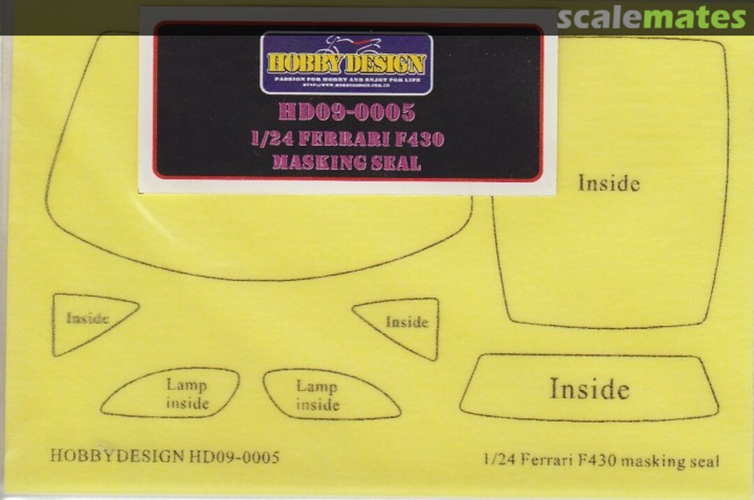 Boxart Ferrari F430 Masking Sticker HD09-0005 Hobby Design