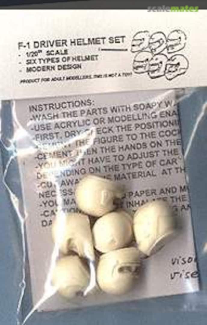 Boxart Assorted F-1 driver helmet set OSO-002 El Oso kits Boxart Assorted F-1 driver helmet set OSO-002 El Oso kits