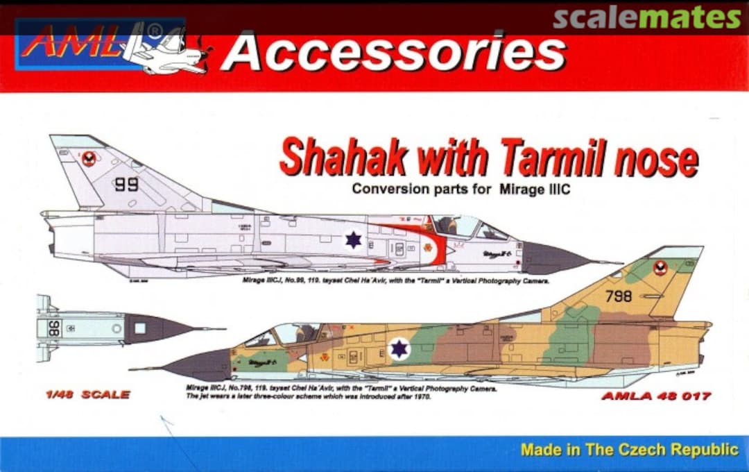 Boxart Shahak with Tarmil Nose conversion for Mirage IIIC AMLA48017 AML Boxart Shahak with Tarmil Nose conversion for Mirage IIIC AMLA48017 AML