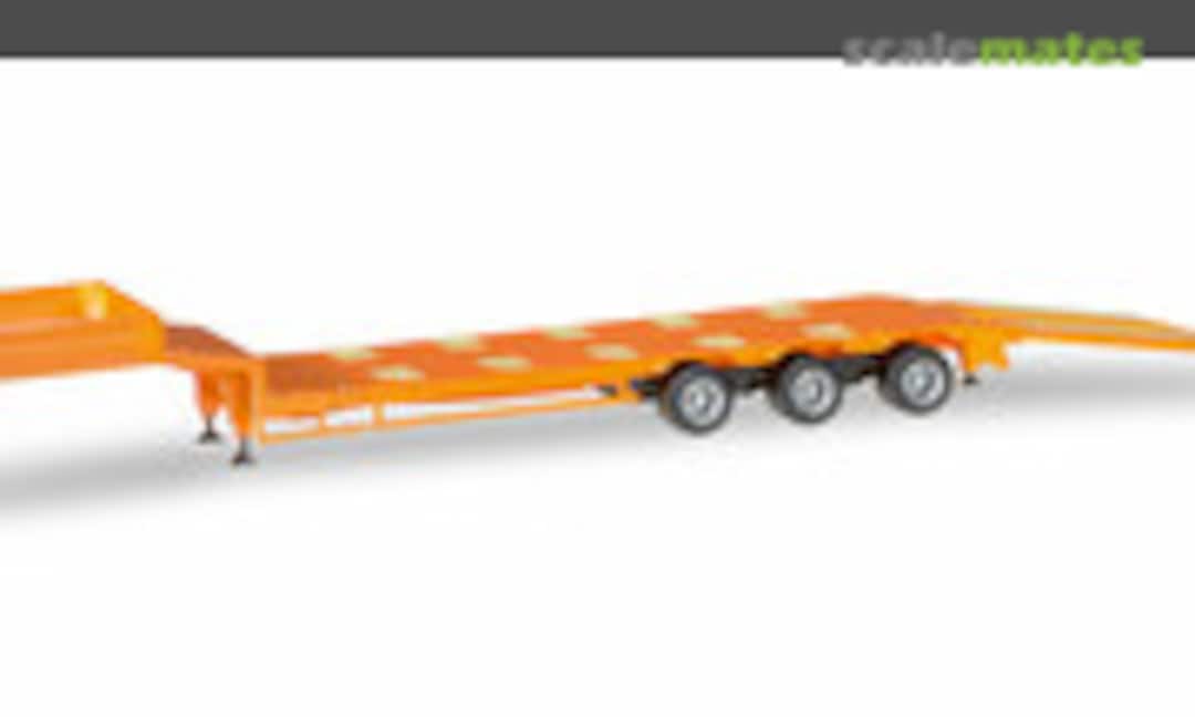 1:87 Goldhofer Low boy trailer 3-axle with assembled chutes, traffic orange (Herpa 076371-005)