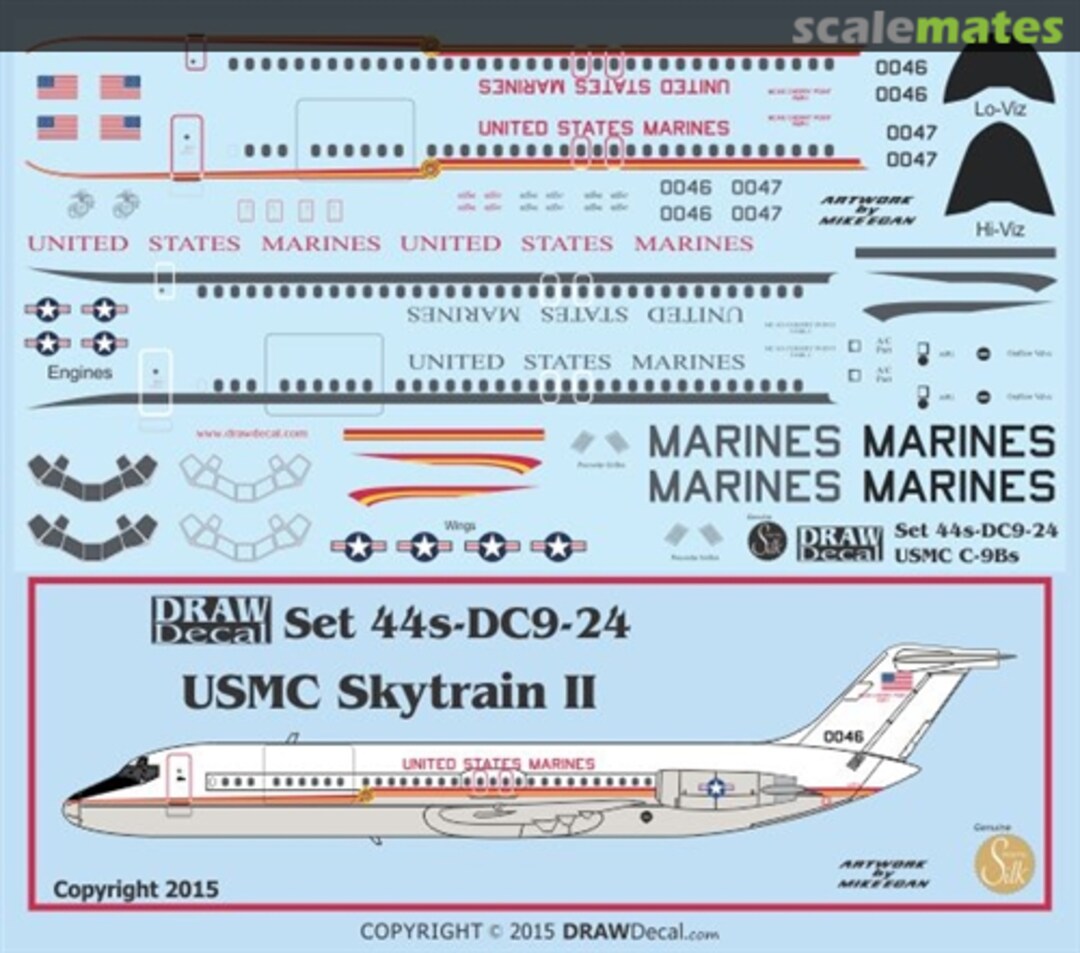 Boxart USMC C-9B Skytrain II 44-DC9-24 Draw Decal