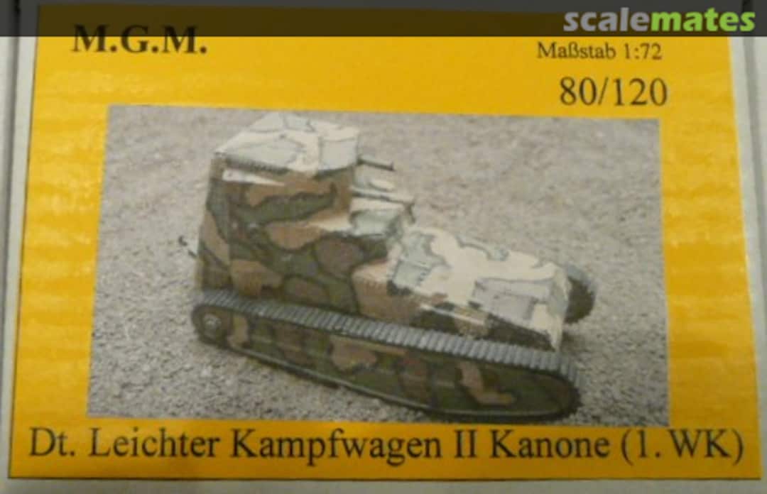 Boxart Dt. Leichter Kampfwagen II Kanone 80/120 M.G.M. Boxart Dt. Leichter Kampfwagen II Kanone 80/120 M.G.M.