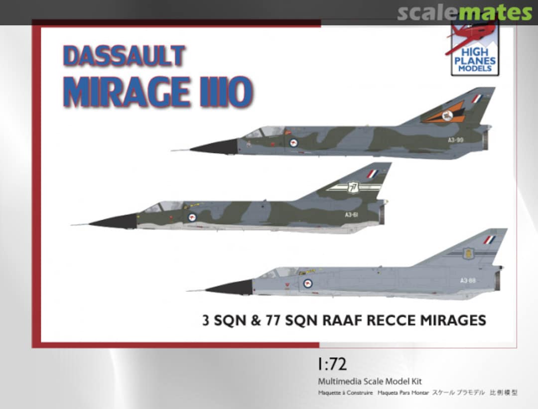 Boxart Dassault Mirage IIIO RAAF 3 & 77 SQN Recce HPK072112 High Planes Models Boxart Dassault Mirage IIIO RAAF 3 & 77 SQN Recce HPK072112 High Planes Models