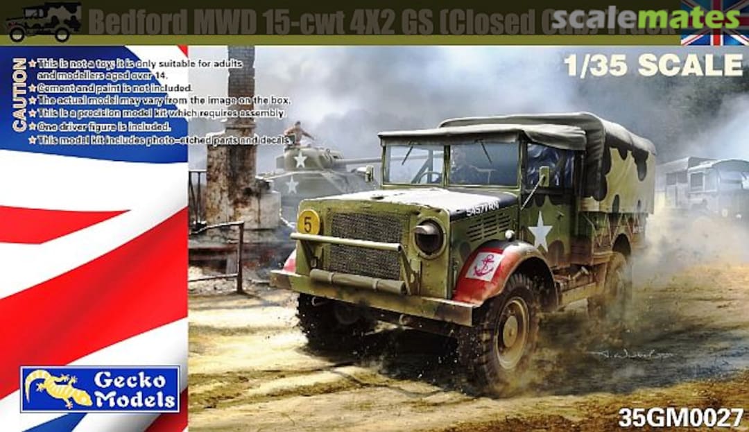 Boxart Bedford MWD 15-cwt 4x2 GS (closed cab) Truck 35GM0027 Gecko Models Boxart Bedford MWD 15-cwt 4x2 GS (closed cab) Truck 35GM0027 Gecko Models