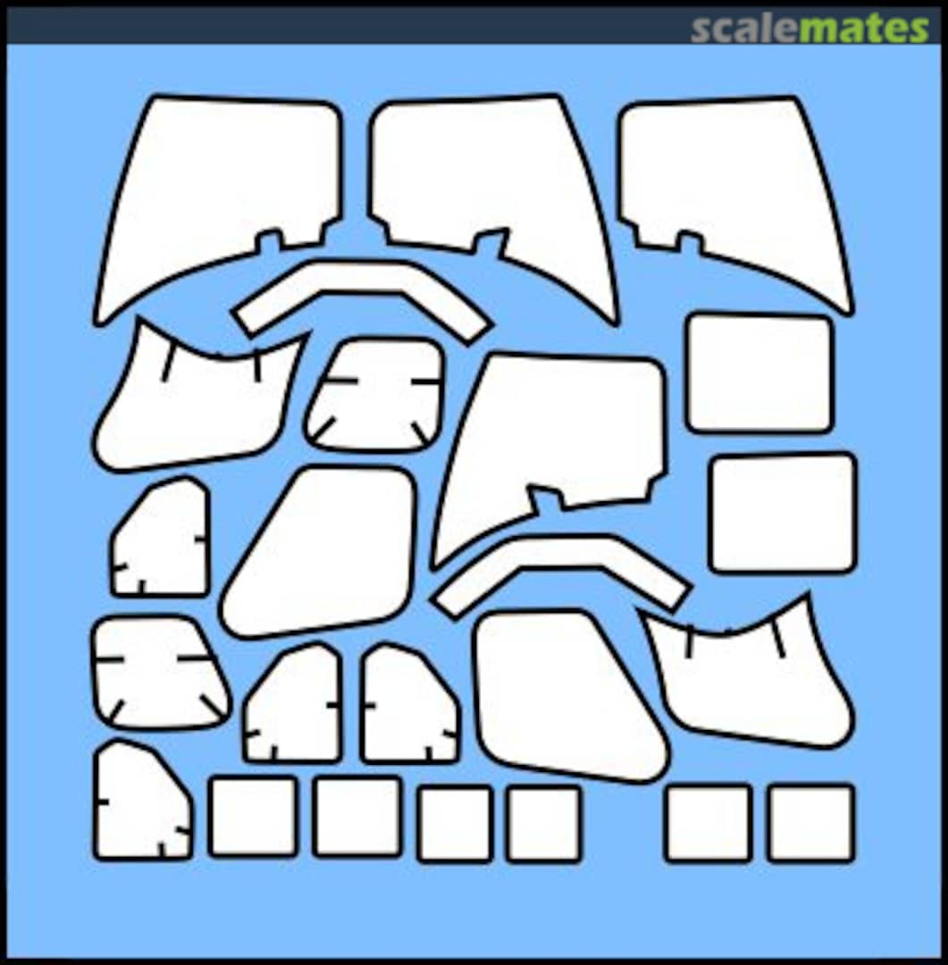 Boxart Ka-25 die-cut mask for painting canopy frame MS720011 AK Hobby Boxart Ka-25 die-cut mask for painting canopy frame MS720011 AK Hobby