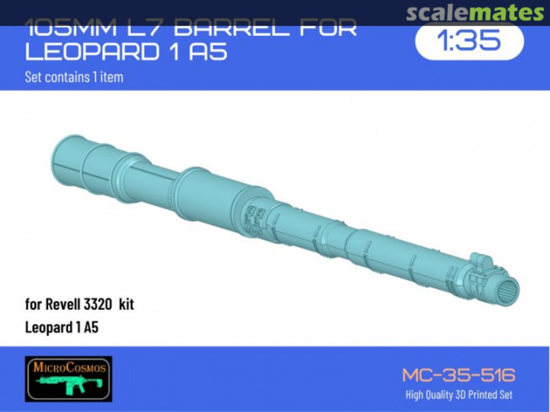 Boxart 105mm L7 Barrel For Revell Leopard 1 A5 MC-35-516 3D MicroCosmos Boxart 105mm L7 Barrel For Revell Leopard 1 A5 MC-35-516 3D MicroCosmos
