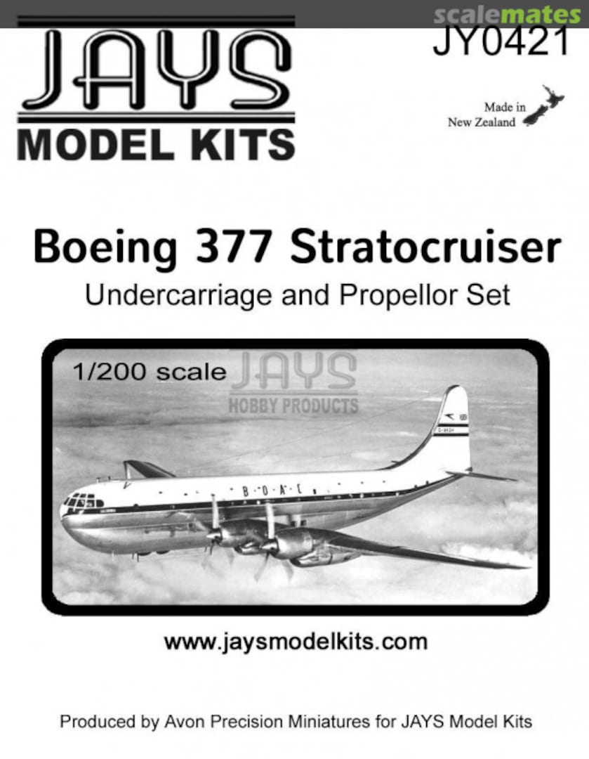 Boxart Boeing Stratocruiser Undercarriage and Propeller Set JY0421 JAYS Model Kits Boxart Boeing Stratocruiser Undercarriage and Propeller Set JY0421 JAYS Model Kits