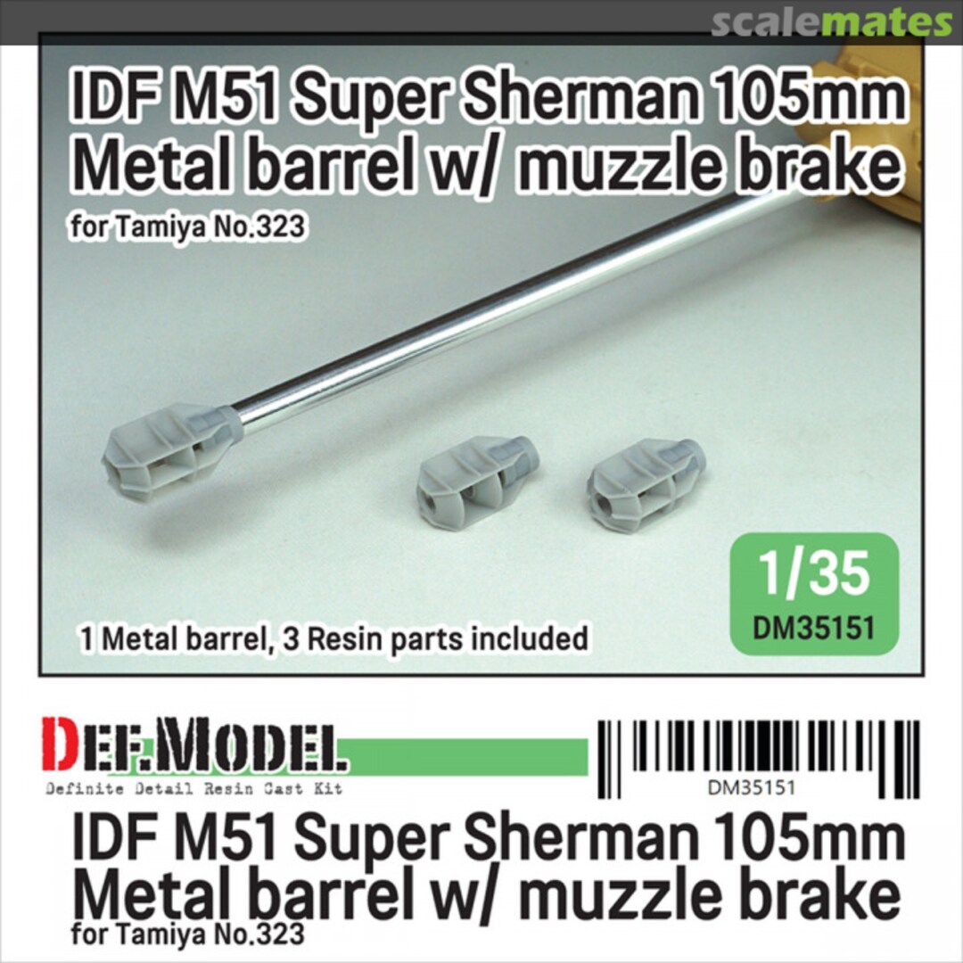 Boxart IDF M51 Super Sherman Metal barrel /w Muzzle brake DM35151 Def.Model Boxart IDF M51 Super Sherman Metal barrel /w Muzzle brake DM35151 Def.Model